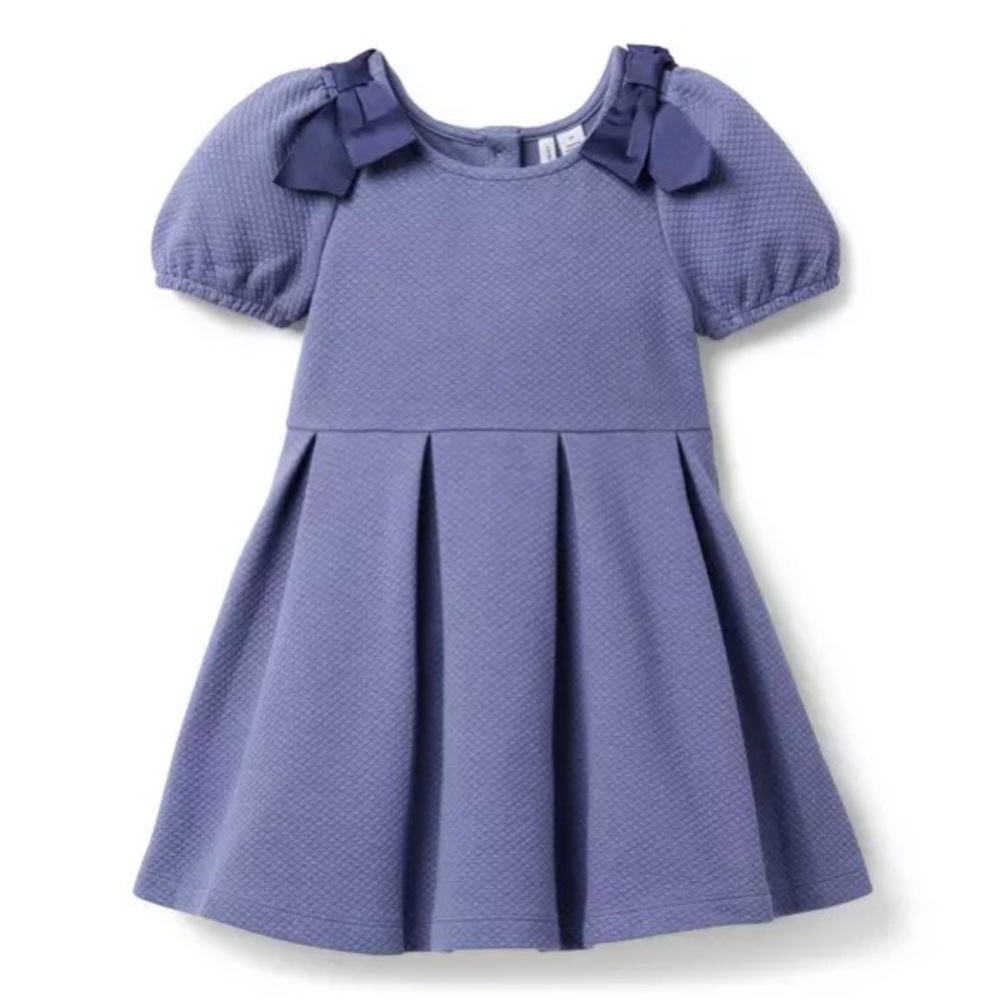 Janie & Jack Kids Quilted Bow Shoulder Mini Dress New